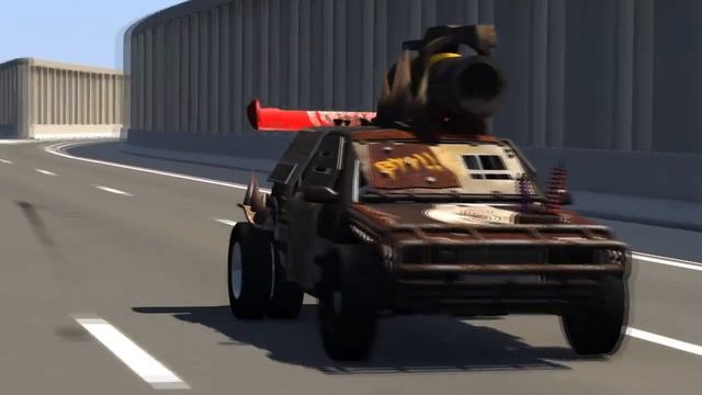 Летающая супермашина устроила погоню за машинками монстрамы - Мультик игра BeamNG.Drive 2020.mp4 смотреть онлайн