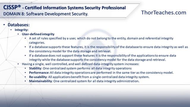 CISSP Domain 8: Software Development Security - Databases part 1 смотреть онлайн