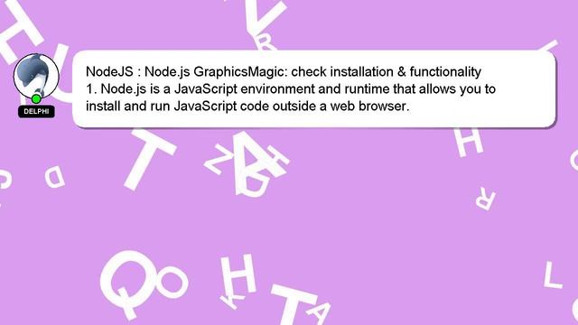 NodeJS : Node.js GraphicsMagic: check installation & functionality смотреть онлайн