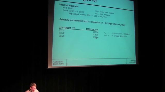 Oaktable World 2014 Jonathan Lewis on Calculating Selectivity смотреть онлайн