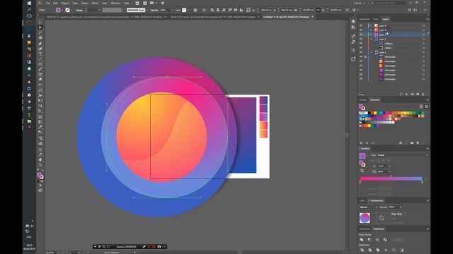 Illustrator | How to make original gradient vector Background. смотреть онлайн