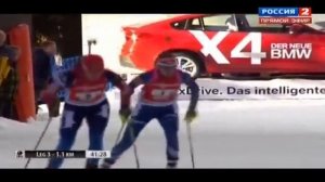 БИАТЛОН ЭСТАФЕТА ЖЕНЩИНЫ 25.01.2015 ОБЗОР ГОНКИ