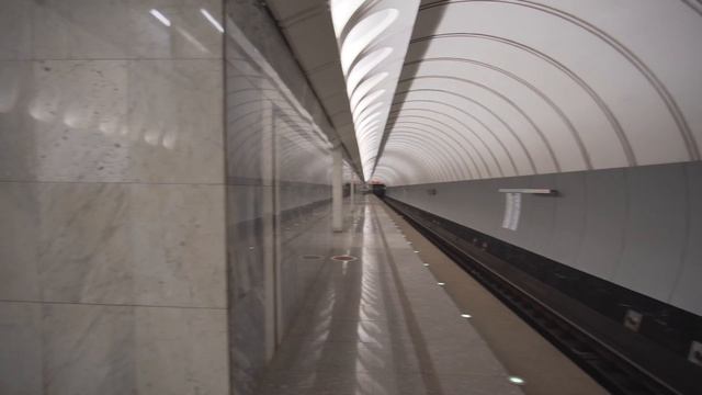 Russia, Moscow, Metro Ride From Тру́бная To Достоевская