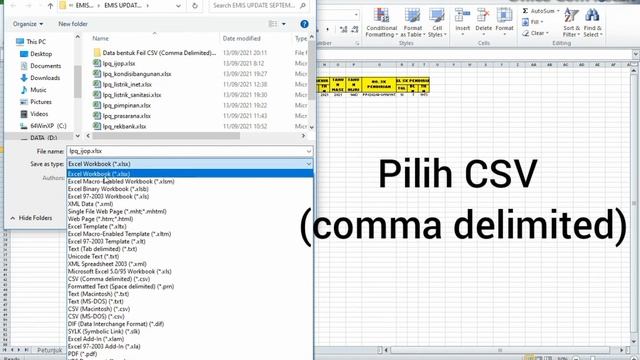 Cara mudah merubah file Excel ke format CSV ( comma delimited ) смотреть онлайн
