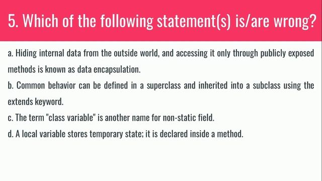 Multiple Choice Questions in Java Part 3(Tamil) смотреть онлайн