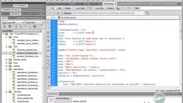 Curso PHP - 56 Funções strings strlen смотреть онлайн