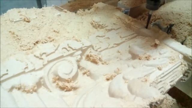 Фрезеровка капители конической фрезой KN2QXJ6330 смотреть онлайн