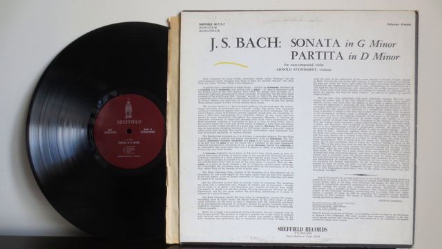 Bach, Arnold Steinhardt – Sonata In G Minor • Partita In D Minor 1966 Sheffield Records S 7