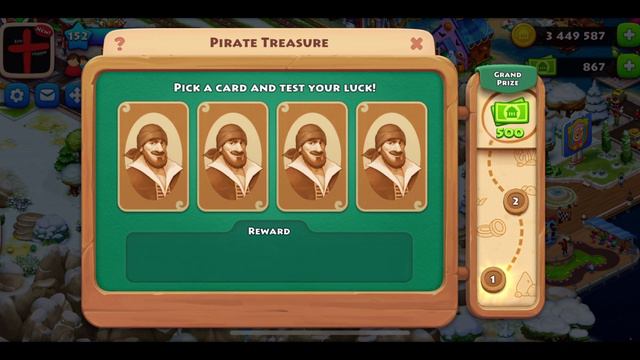 Township New Event | Pirate Treasure | Try This Card Game For 500 Cash