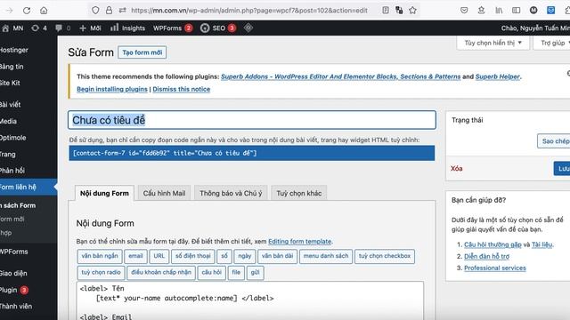 [WordPress] cách tạo form cho trang Liên hệ với ReCaptcha v3 смотреть онлайн