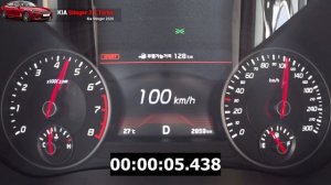 kia stinger 3.3 Turbo 0-100km/h (0-60mph) Test