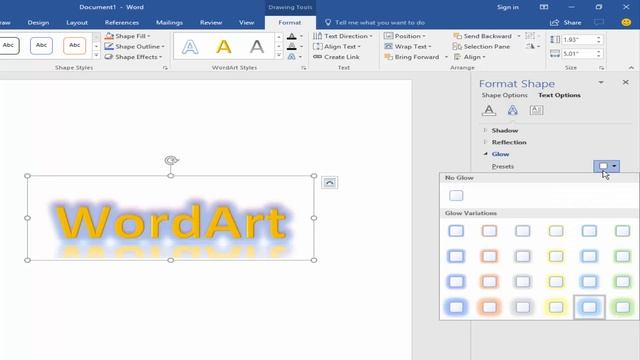 How To Create WordArt In Microsoft Word 2017