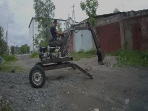 самодельный мини экскаватор на 360 градусов своими руками часть 5 сборка.