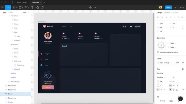 Trendy Dashboard UI design | Speed art in Figma смотреть онлайн