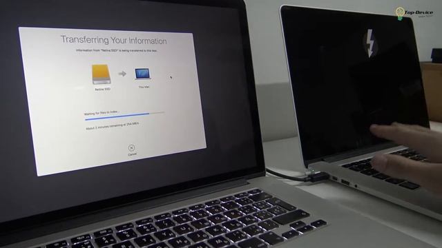 Как перенести все программы и настройки Macbook pro Mac OS ? Ассистент миграции кабель Thunderbolt смотреть онлайн