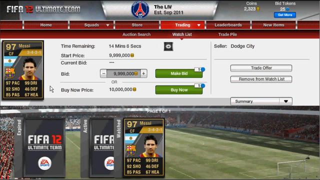 INFORM 97 MESSI - FIFA 12 ULTIMATE TEAM