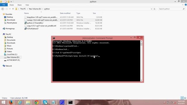 Installing 64 bit numpy,scipy and biopython on python2.7.9(64-bit) смотреть онлайн