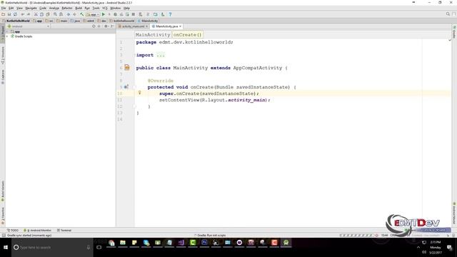 Android Kotlin Tutorial - 1.Hello World смотреть онлайн
