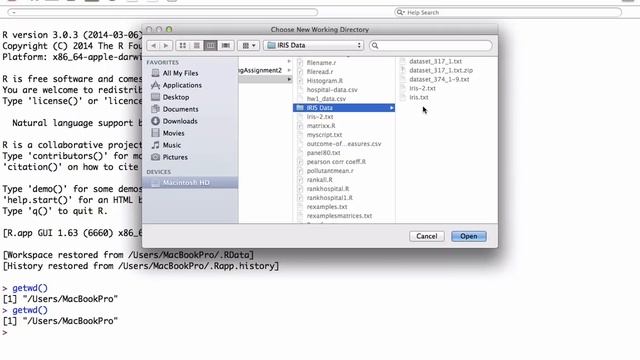 R Programming tutorial - How to set working directory in R (Mac) - Programming in R смотреть онлайн