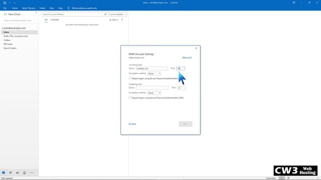 How to Set up a cPanel Email Account with Outlook 2019 The CW3 Web Hosting смотреть онлайн
