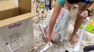 Распаковка —  Стульчик для кормления INDIGO Bloom В003S