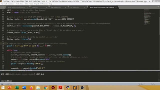 Prática de servidor HTTP com python - Laboratório смотреть онлайн