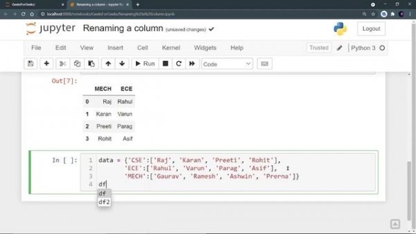 How to Rename Columns in Pandas DataFrame? | GeeksforGeeks