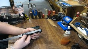 Как обтянуть ручку ножа кожей   - 2