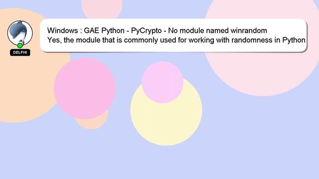 Windows : GAE Python - PyCrypto - No module named winrandom смотреть онлайн