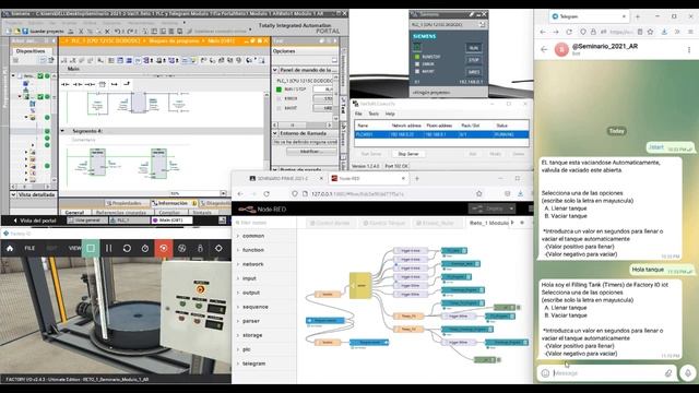 RETO 1 MODULO 1 SEMINARIO 2021-1 "Chatbot de Telegram y lógica de PLC unidos por Node-RED". смотреть онлайн