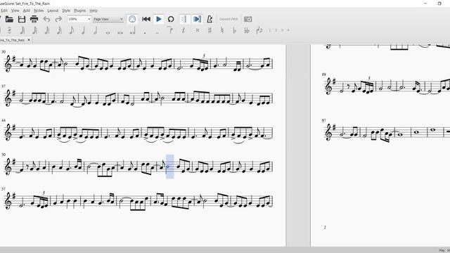 Set Fire To The Rain - Adele (Clarinet Sheet Music) смотреть онлайн
