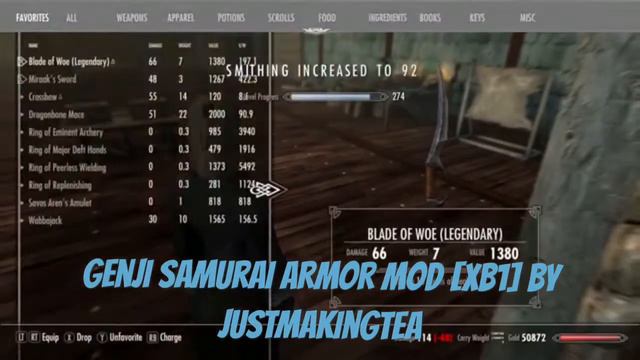 Skyrim SE Xbox One Mods|Genji Samurai Armor Mod [XB1] смотреть онлайн