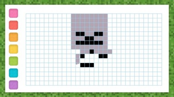 Skeleton pixel art | Minecraft