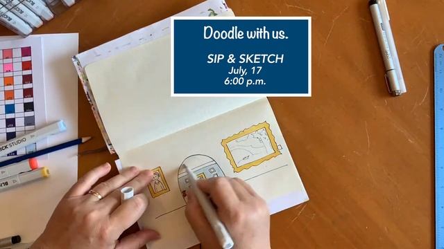 Sip & Sketch (gallery) - Join us July 17 смотреть онлайн