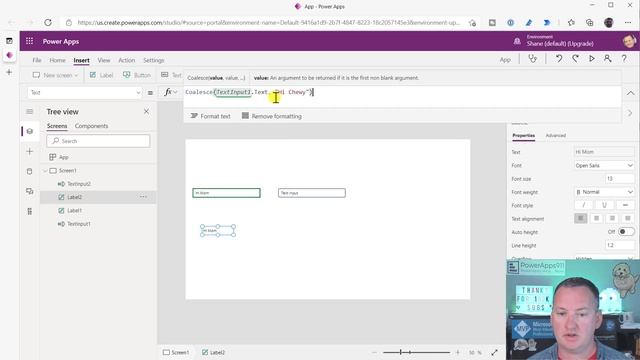 PowerApps Coalesce Function - Return non blank values смотреть онлайн