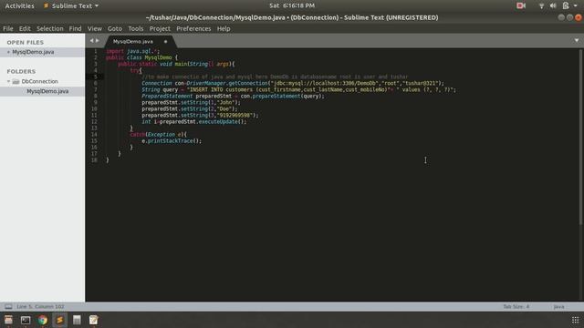 Java and mysql connectivity in ubuntu(linux) смотреть онлайн