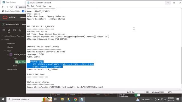 Update value with link column in oracle apex interactive report смотреть онлайн