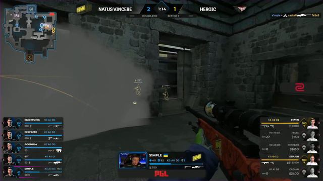 s1mple is lightning fast! First NAVI match at PGL Major 2021 смотреть онлайн