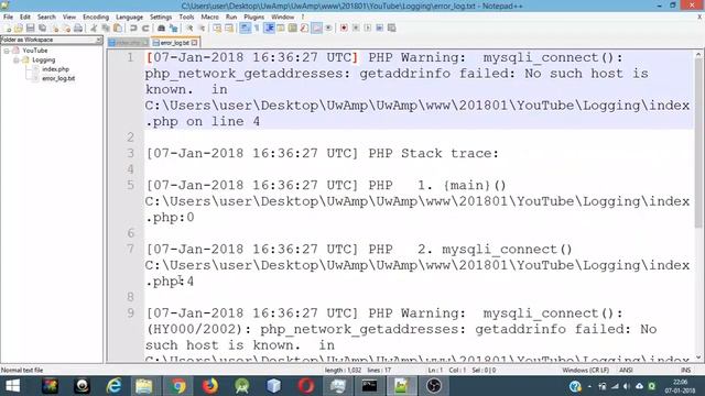 Error Logging in PHP смотреть онлайн