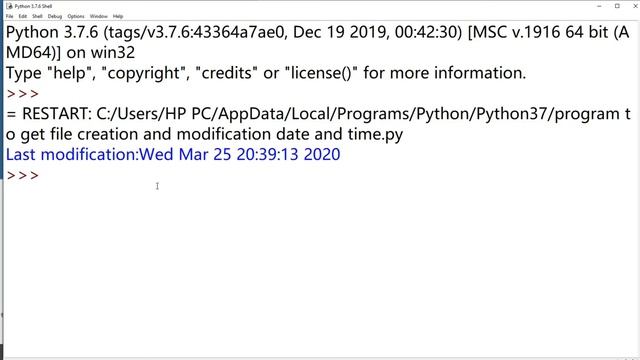Get file creation and modification date time in Python смотреть онлайн