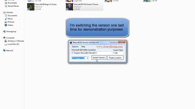 Warcraft III Version Switcher Tutorial смотреть онлайн