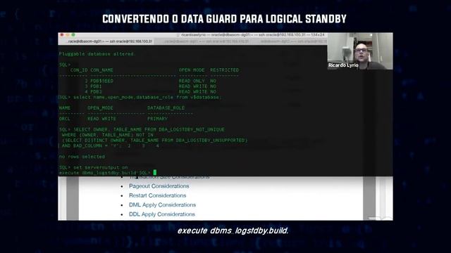 Convertendo o Data Guard para Logical Standby смотреть онлайн
