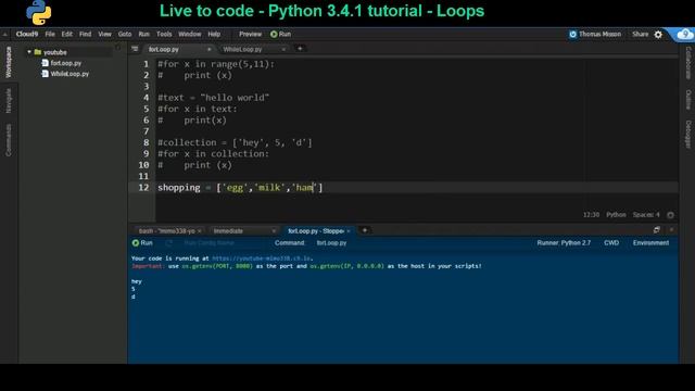 Python 3.4.1 tutorial - Loops смотреть онлайн