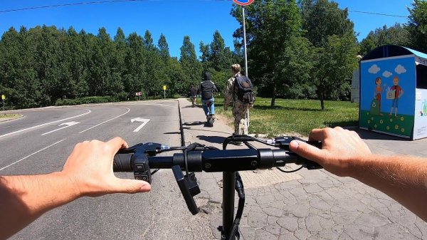 Пробный заезд kugoo M5, Lux, halten rs-03.