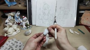 ??Ватная игрушка.СЛОНИКИ.из серии(слонов много не бывает). Урок 3. Заканчиваем заготовки. Детали.