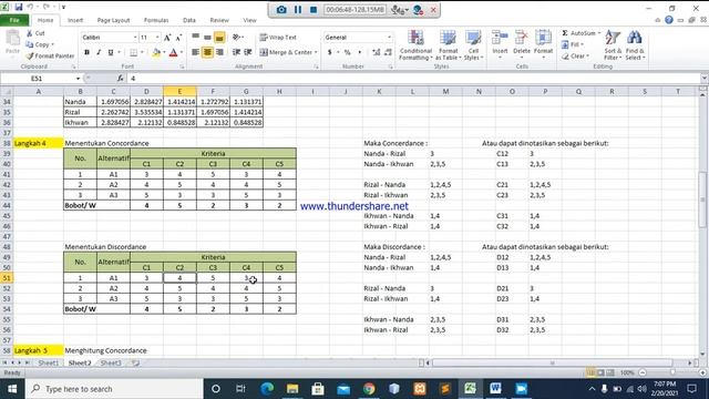 EXCEL Metode ELECTRE SPK смотреть онлайн