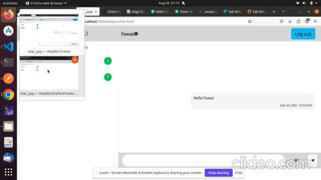 A simple chat application with Socket.io and MongoDB смотреть онлайн
