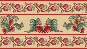 Борецкая роспись. Бесплатный футаж. Зацикленное видео. 1