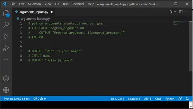 Python - Command line arguments and user keyboard input смотреть онлайн