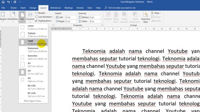 Cara Mengatur Ukuran Halaman Kertas A4 dan F4 di Ms Word смотреть онлайн